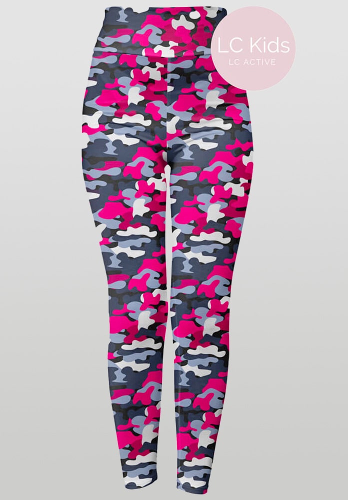 Kissed By Radicool Pink Camo Legging - SALE-Sale Girls Clothing