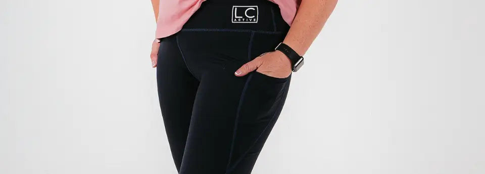 Women's Gym Leggings with Pockets. Squat Proof and sweat wicking LC Active