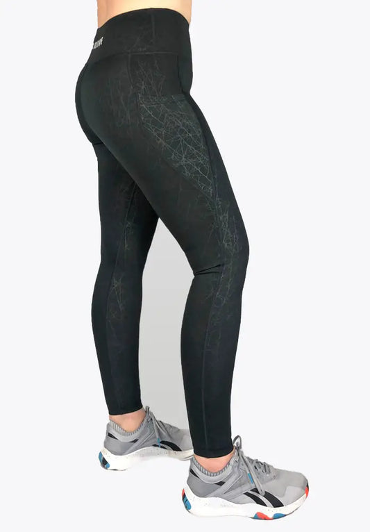 LC Active High Waist Full Length Gym Leggings With Pockets Crackle