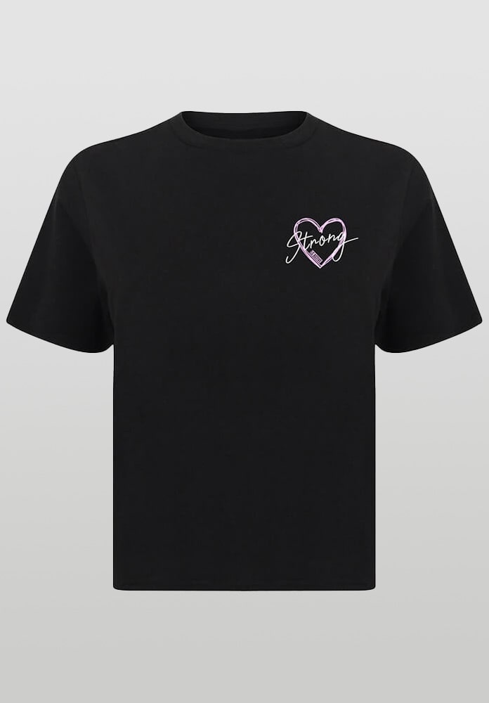 LC Active Boxy Crop Boyfriend Fit Slogan Top Strong Heart T-Shirt