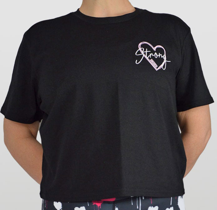 LC Active Boxy Crop Boyfriend Fit Slogan Top Strong Heart T-Shirt