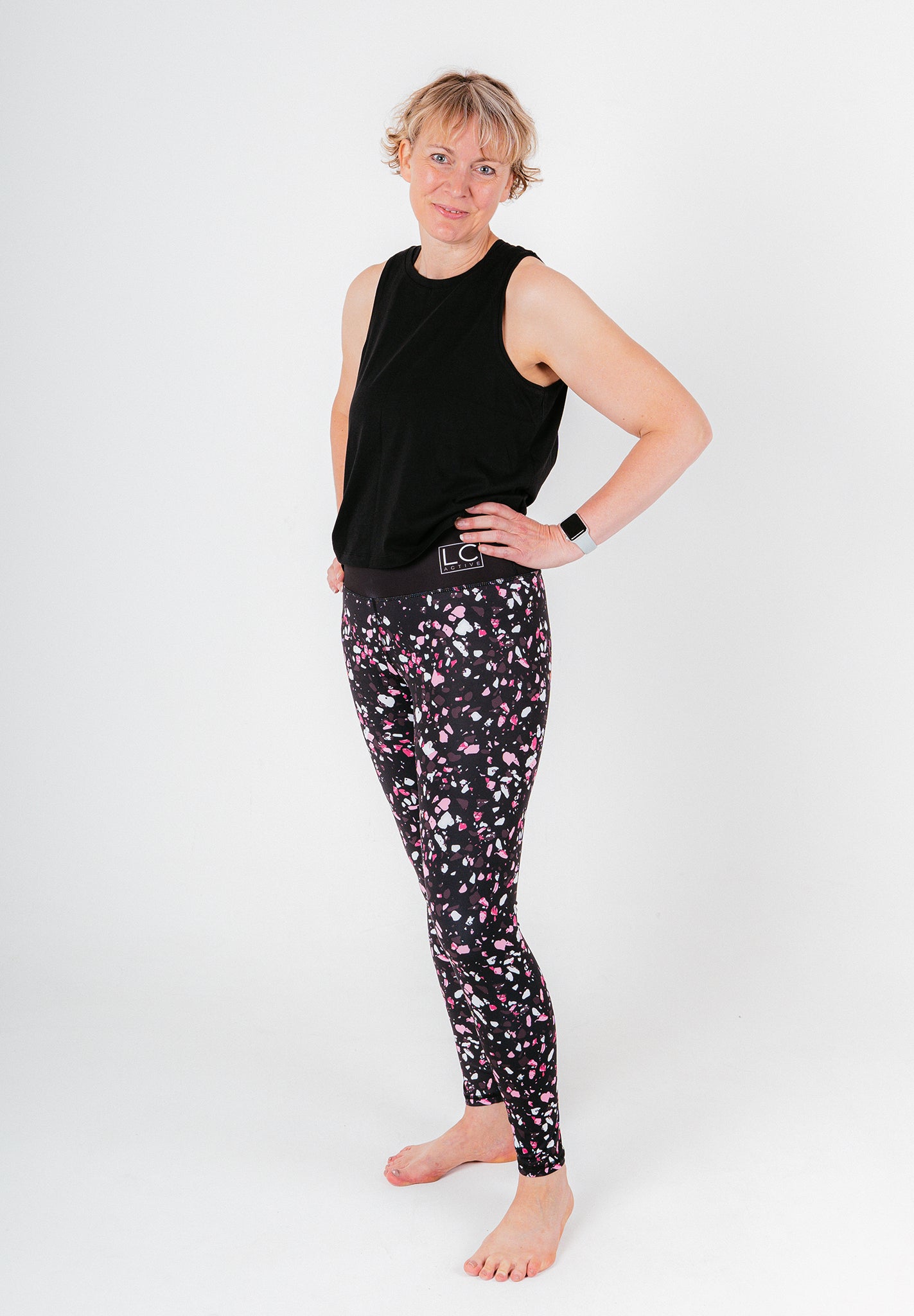 Floral gym hotsell leggings uk