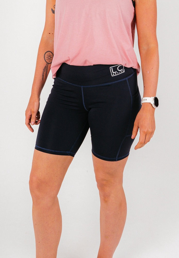 Gym Shorts With Pockets For Women Blue LC Active