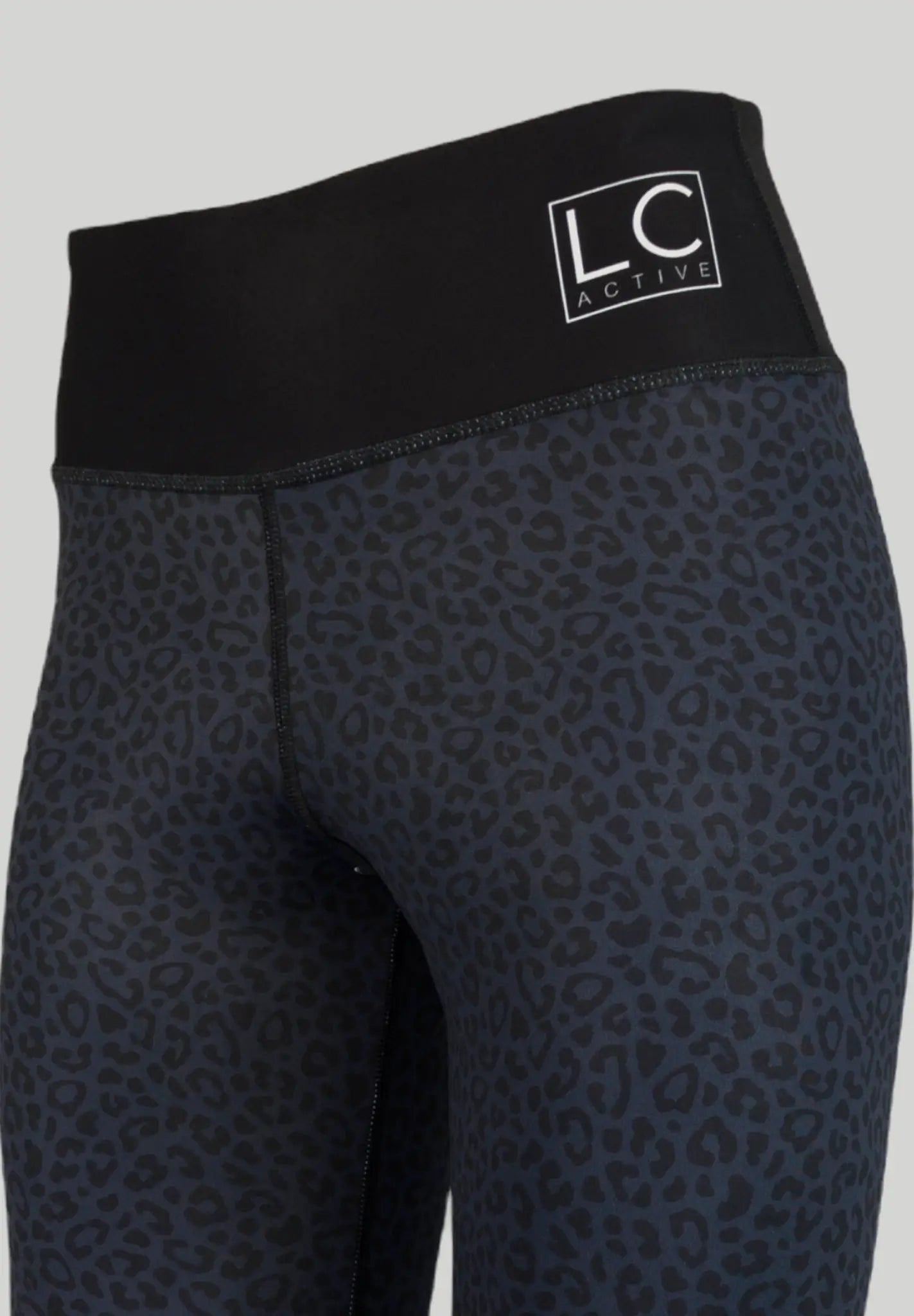High-Waisted-Gym-Leggings-For-Women-Blue-Black Leopard Print Leggings-LC-Active