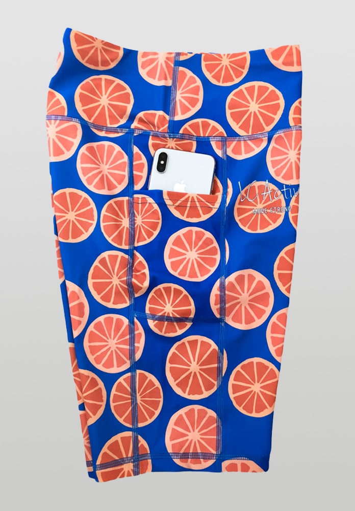 Women's Gym Shorts With Pockets - Juicy Orange