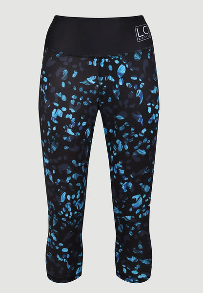 Signature High Waisted Cropped Gym Leggings - Leopard Party LC Active