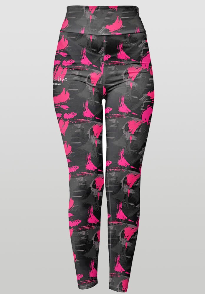 LC Active Full Length Leggings Active Stretch Pink Flare