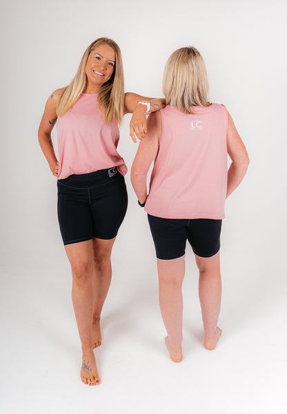 Women's Loose Fit Vest Fitness Tank Top Pink