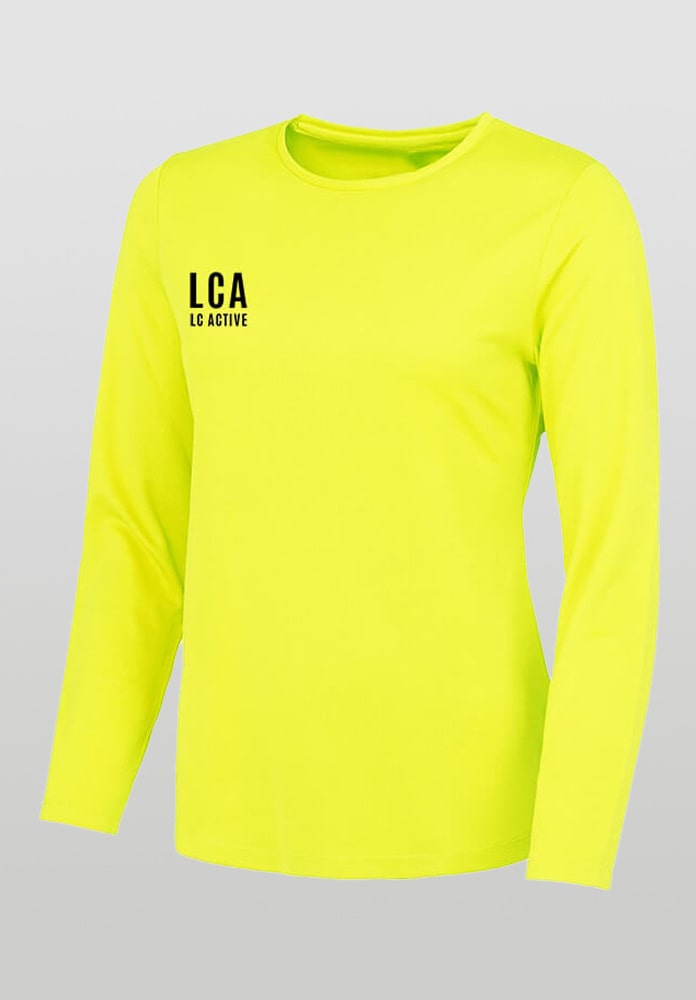LC Active Long Sleeve Running Top Electric Yellow