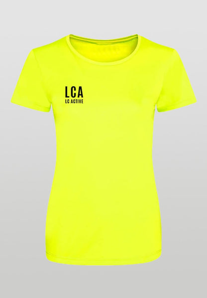 LC Active Short Sleeve Running Logo Top Electric Yellow